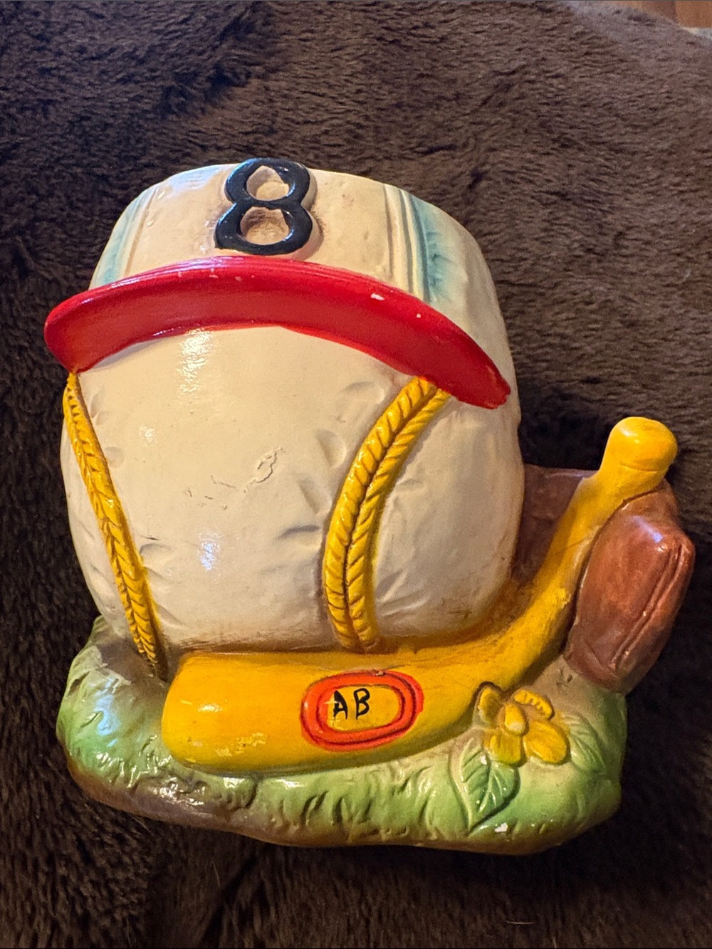 Yellow and White Kids Toy Ride-On Decorative Figurine